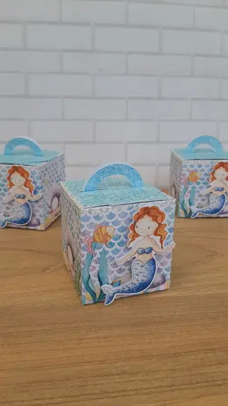 Caixinha Cubo Sereia