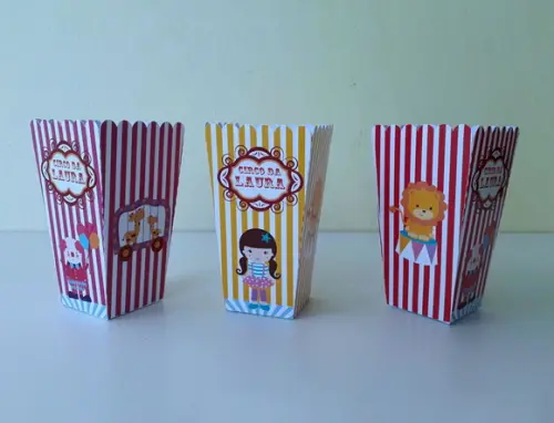Caixinha de Pipoca Circo