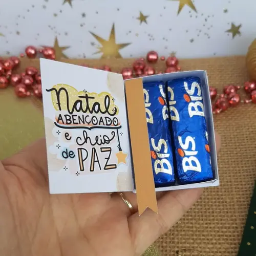 Caixinha Estilo Bíblia para Lembrancinha de Natal