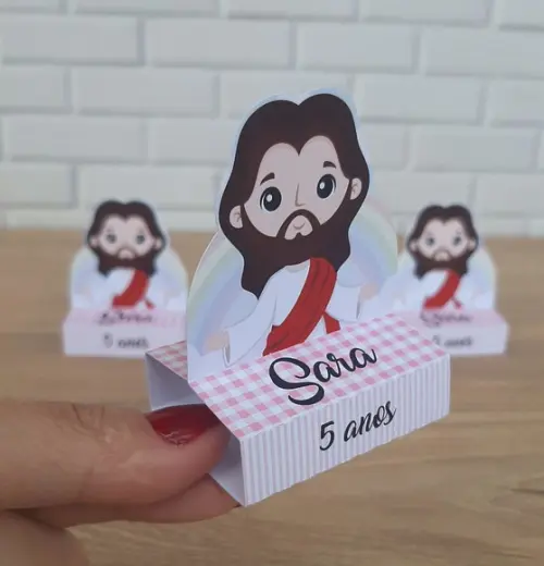 Caixinha para Bis Duplo Jesus para Menina