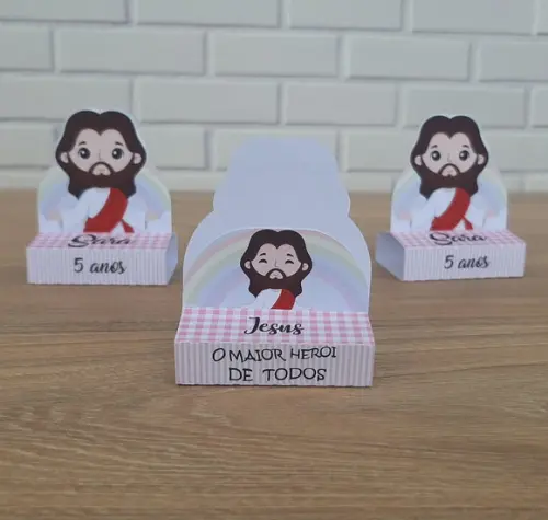 Caixinha para Bis Duplo Jesus para Menina