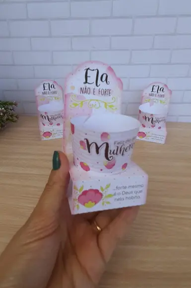 Caixinha para Mini Suculenta Dia das Mulheres