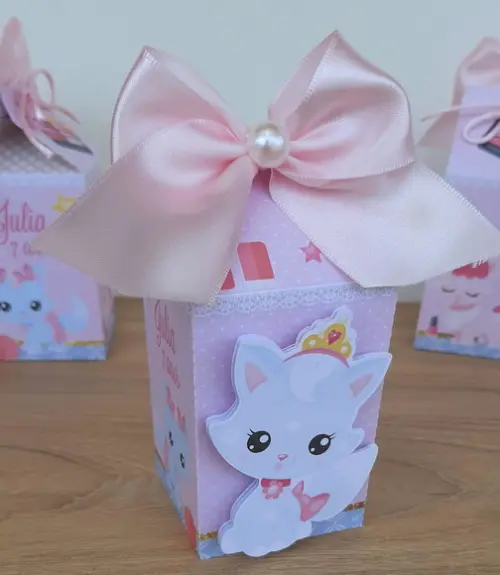 Caixinha Personalizada Festa Gata