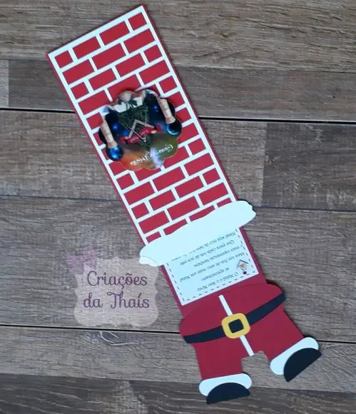 Cartão de Natal Chaminé Papai Noel