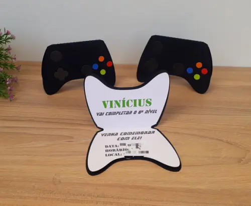 Convite Controle de Video Game