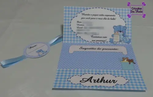 Convite para Chá de Bebê Ursinho