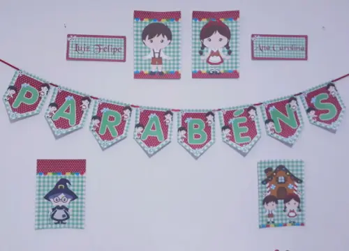 Enfeite de Parede Festa João e Maria