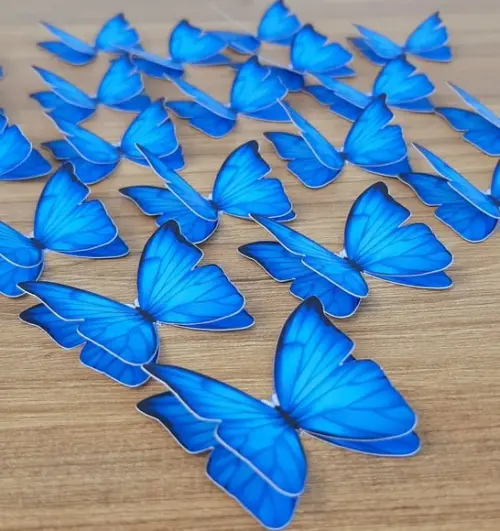 Kit 20 Apliques para Tubete Borboleta Azul