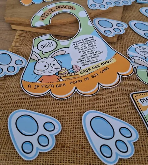 Kit Caça aos Ovos de Páscoa Menino