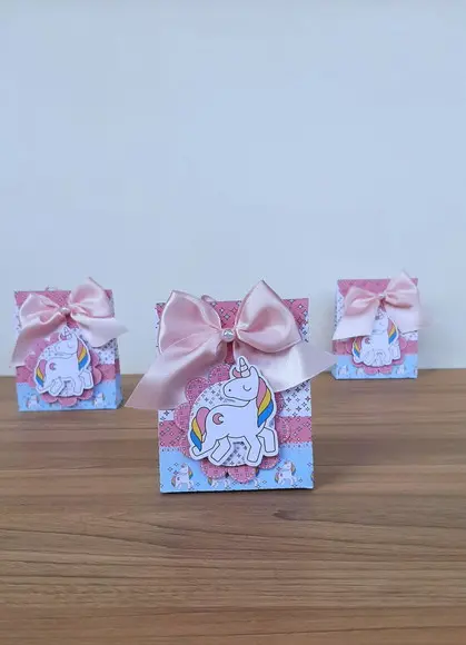 Kit Caixinhas para Lembrancinha de Festa Unicórnio
