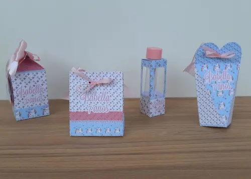 Kit Caixinhas para Lembrancinha de Festa Unicórnio