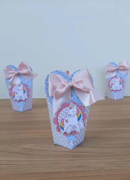 Kit Caixinhas para Lembrancinha de Festa Unicórnio