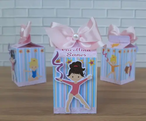 Kit com 10 Caixa Milk Ginástica Rítmica