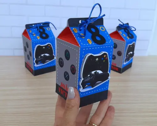 Kit com 10 Caixa Milk Vídeo Game