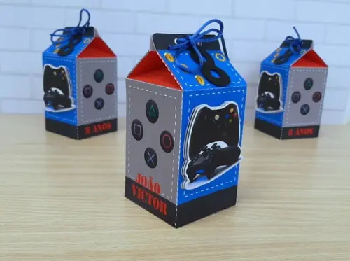 Kit com 10 Caixa Milk Vídeo Game