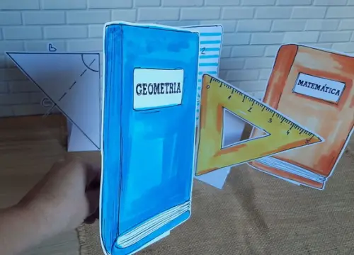 Kit com 5 Totens Displays de Mesa Festa Matemática