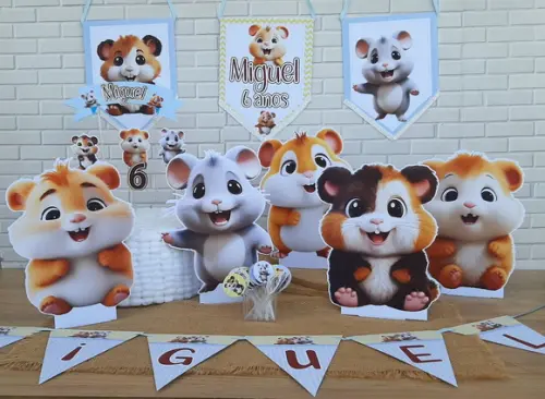 Kit Decoração de Festa Hamster