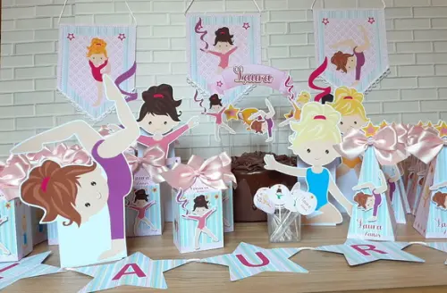 Kit Decoração Festa Ginástica Rítmica com Lembrancinhas