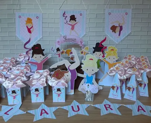 Kit Decoração Festa Ginástica Rítmica com Lembrancinhas