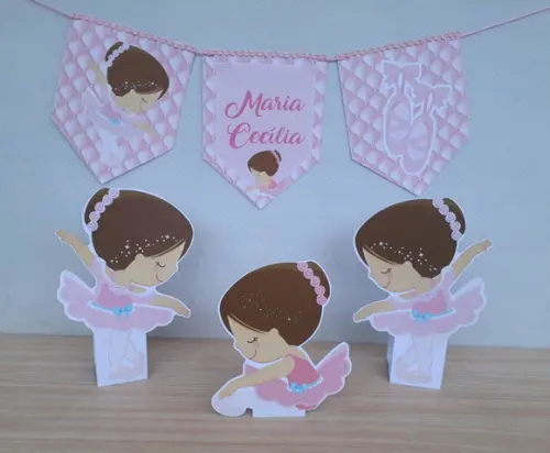 Kit Enfeite para Mêsversário Bailarina