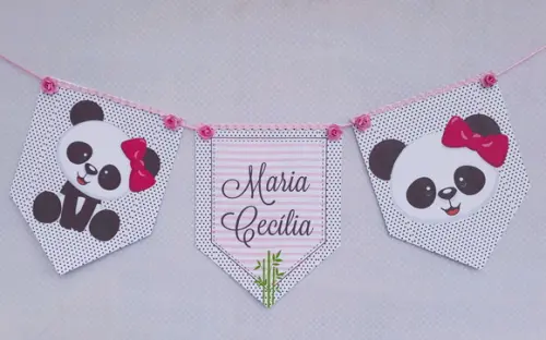 Kit Mesversário Urso Panda