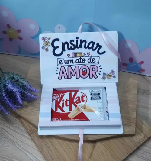 Lembrancinha Caixa para Kit Kat Dia dos Professores