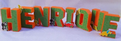 Letra 3d Dinossauro
