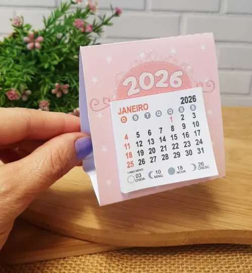 Mini Calendário de Mesa