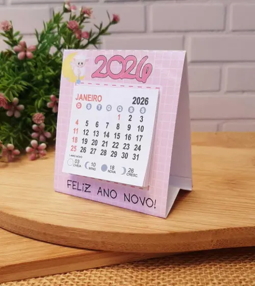 Mini Calendário de Mesa