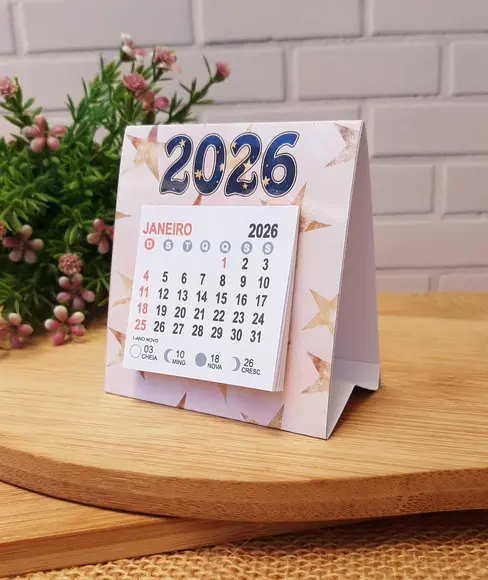 Mini Calendário de Mesa