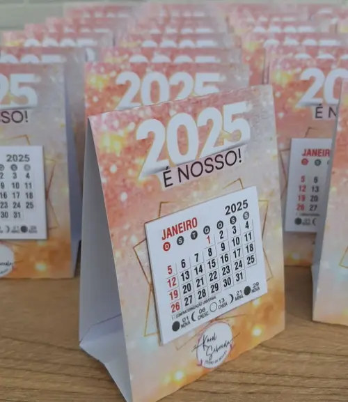 Mini Calendário de Mesa Personalizado