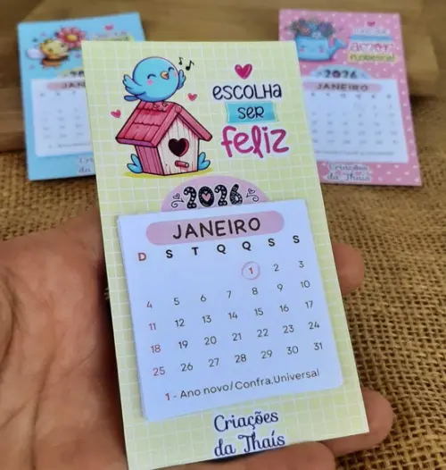 Mini Calendário de Geladeira 2027