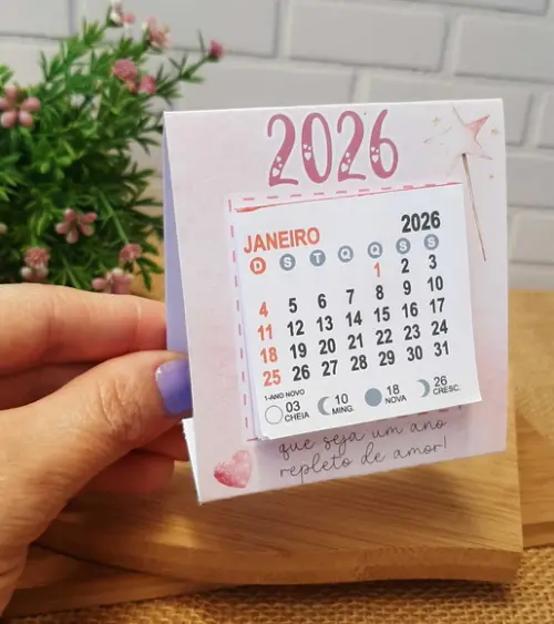 Mini Calendário para Mesa