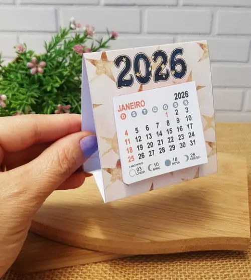 Mini Calendário de Mesa