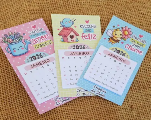 Mini Calendário de Geladeira 2027