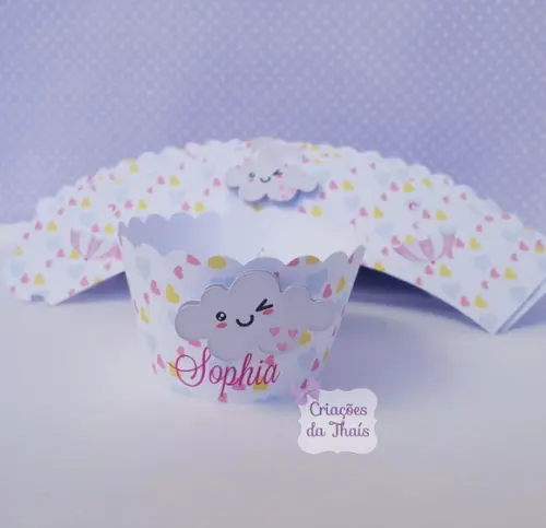Saia para Cupcake Chuva de Amor