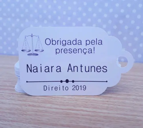 Tag Agradecimento Formatura