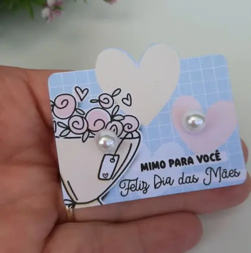 Tag com Brinco para Brinde Dia das Mães