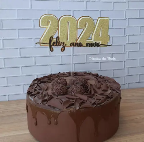 Topo de Bolo Ano Novo
