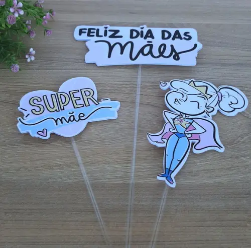 Topo de Bolo Dia das Mães