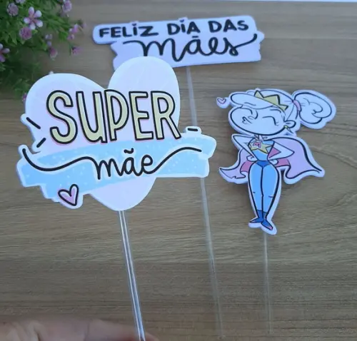 Topo de Bolo Dia das Mães