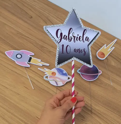 Topo de Bolo para Festa Galáxia