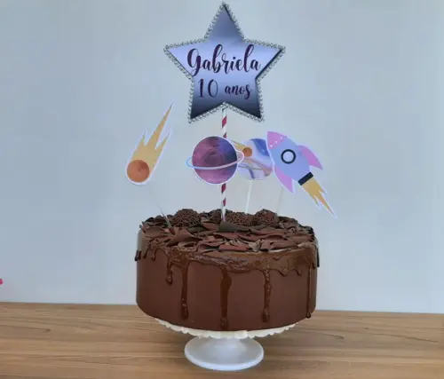 Topo de Bolo para Festa Galáxia