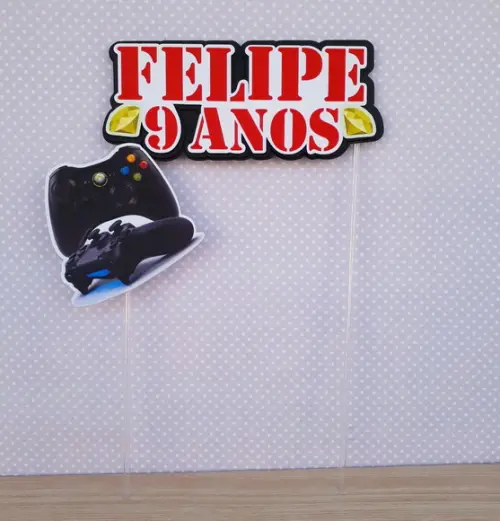 Topo para Bolo Video Game