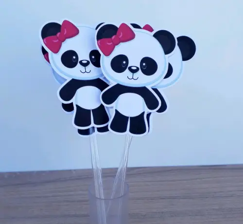 Topper de Docinho Ursa Panda