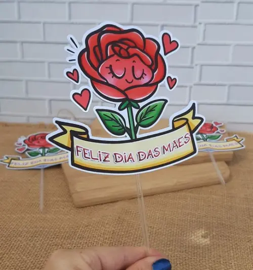 Topper para Centro de Mesa Dia das Mães