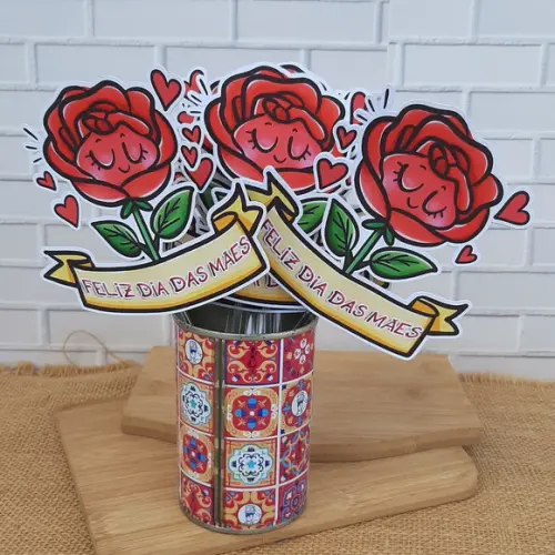 Topper para Centro de Mesa Dia das Mães