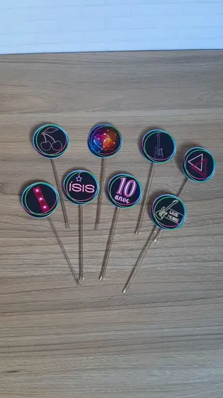 Topper para Docinhos Festa Neon