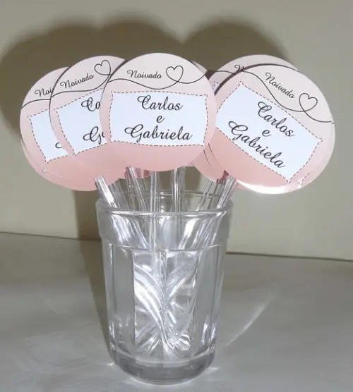 Topper para Docinhos Tema Noivado