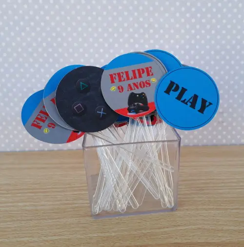 Topper para Docinhos Video Game